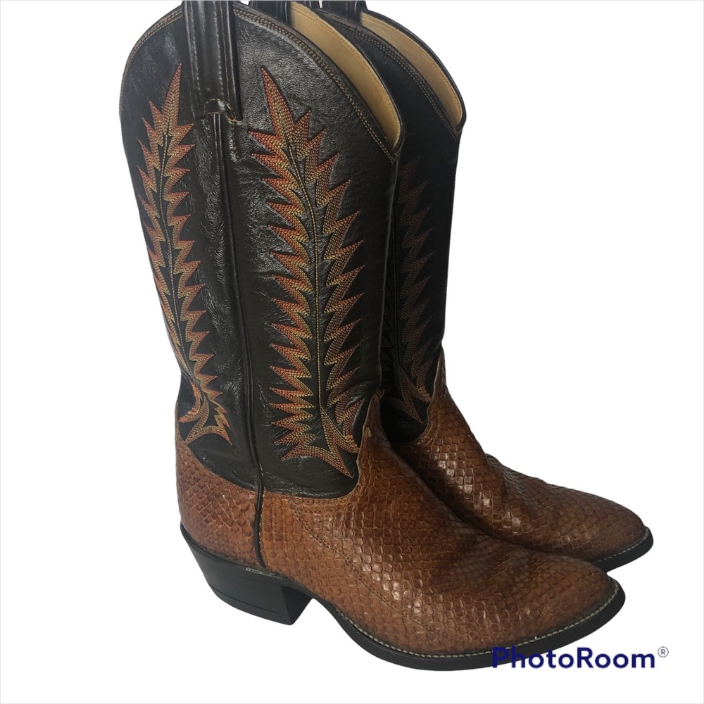Tony Lama Mens Vintage Snakeskin Boots